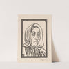 Hoofd van een vrouw met kap Huizer vissersvrouw (1914) by Simon Moulijn