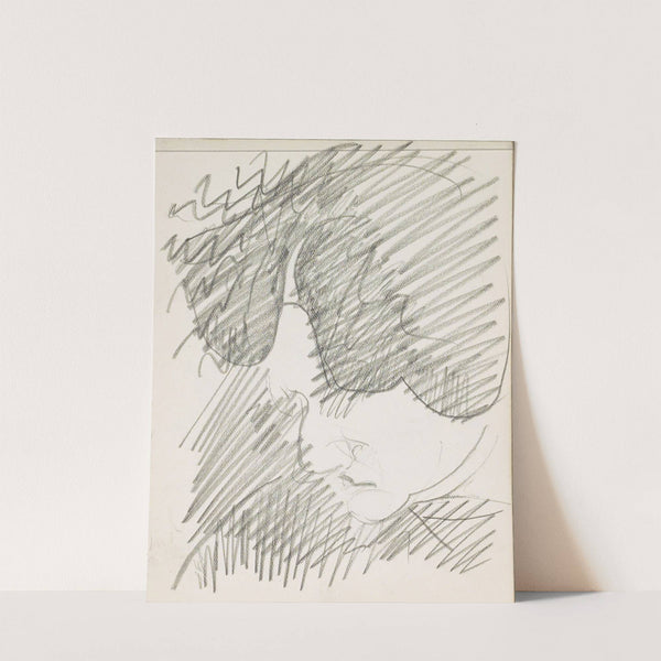 Hoofd van een vrouw met opgestoken haar by Reijer Stolk