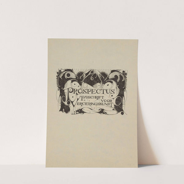 Hoofd voor een prospectus van het Tijdschrift voor versieringskunst (1925) by Karel de Bazel