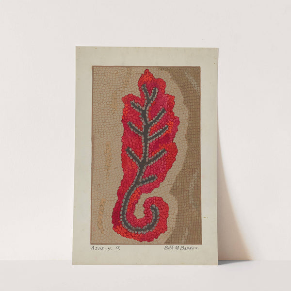 Hooked Rug (Section of Border) (c. 1936) by Ruth M. Barnes