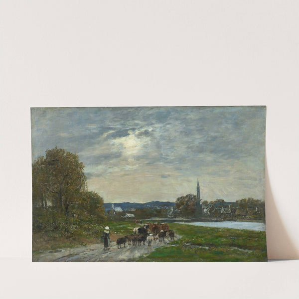 Hôpital-Camfrout. Village et estuaire (1872) by Eugène Boudin