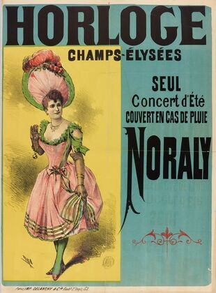 Horloge Champs-Elysees Seul Concert D’eté Couvert En Cas De Pluie Noraly (1880-1890)