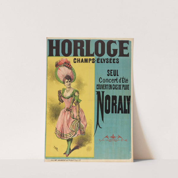 Horloge Champs-Elysees Seul Concert D’eté Couvert En Cas De Pluie Noraly (1880-1890) by Imp. Delanchy & Cie