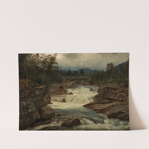 Hornindalsfossen, Nordfjord (1879) by Amaldus Nielsen