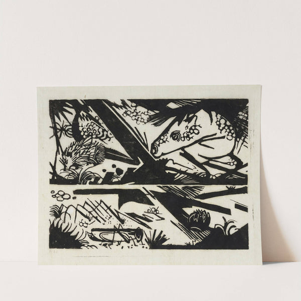 Horse and hedgehog (1913) by Franz Marc