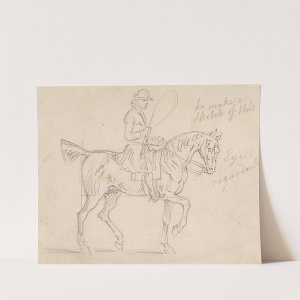 Horse and Rider Walking to Right by James Seymour