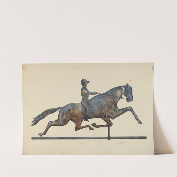 Horse and Rider Weather Vane by George File
