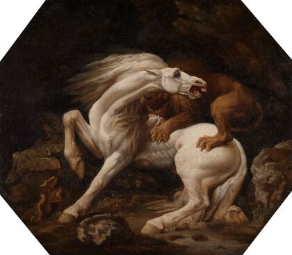 Horse Attacked by a Lion — size preview