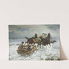 Horse-Drawn Sleigh by Alfred Von Wierusz-Kowalski