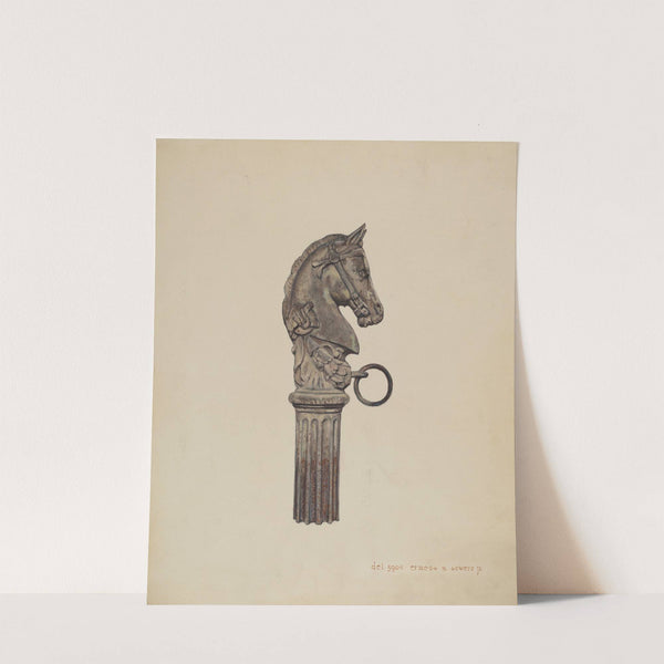 Horse Head Hitching Post by Ernest A. Towers, Jr.