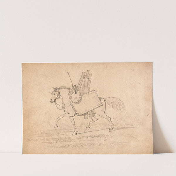Horse Loaded with Artist’s Paraphernalia by John Sell Cotman