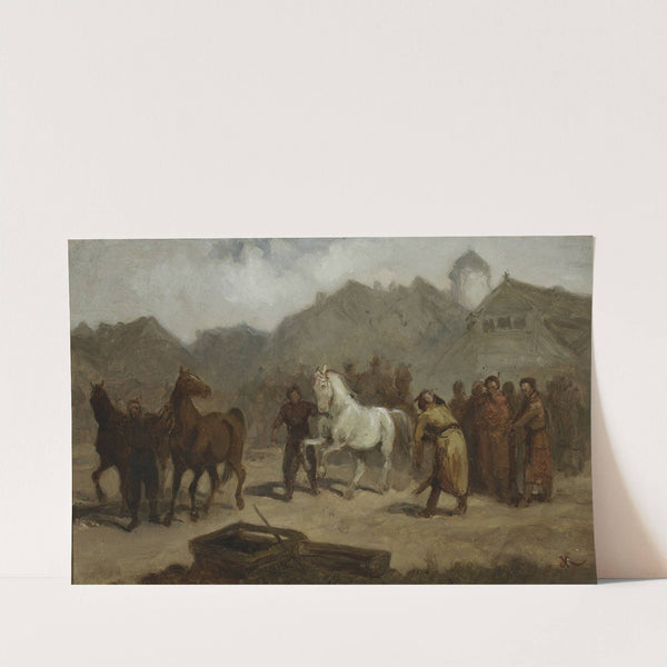 Horse market by Aleksander Kotsis