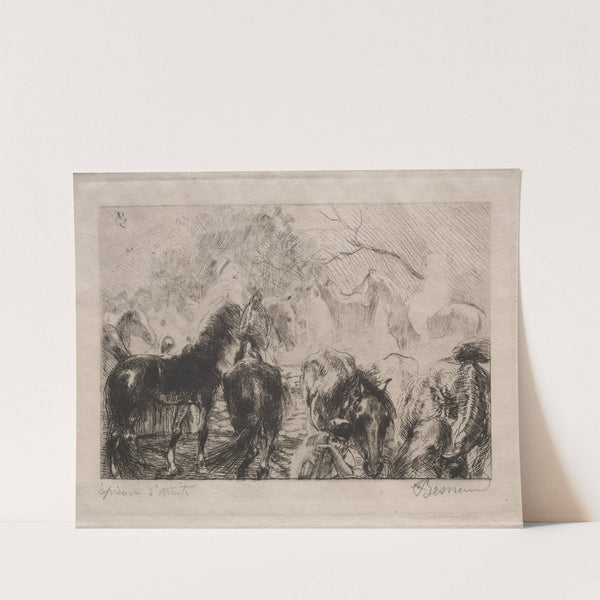 Horse Market in Algiers (1898) by Albert Besnard