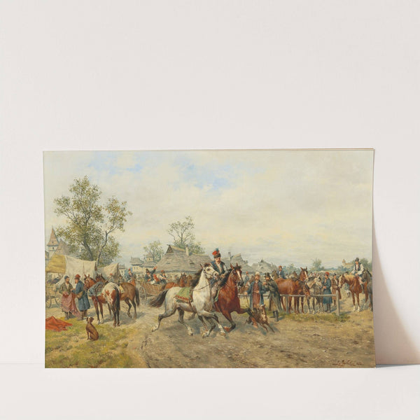 Horse Market in Poland by Ludwig Gedlek