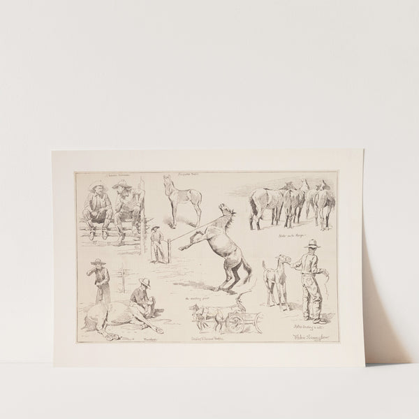 Horse raising in the northwest (1889) by Frederic Remington