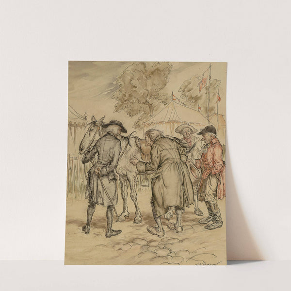 Horse-Trading at a Country Fair (1929) by Arthur Rackham