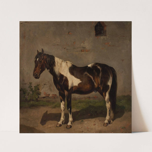 Horse with the barn in the background (1866) by Józef Brodowski