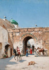 Horseman At The Door Of A North-African Town
