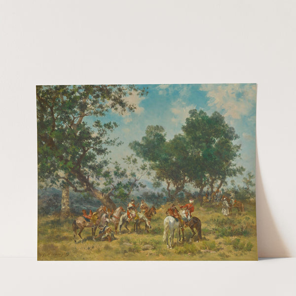 Horsemen Breaking Camp by Georges Washington