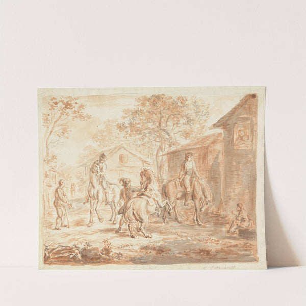 Horsemen in a Landscape by Charles Henry Schwanfelder