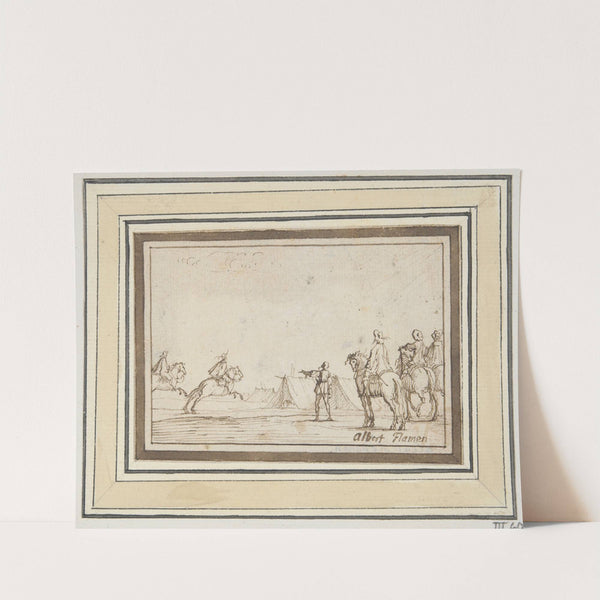 Horsemen near Camp by Albert Flamen