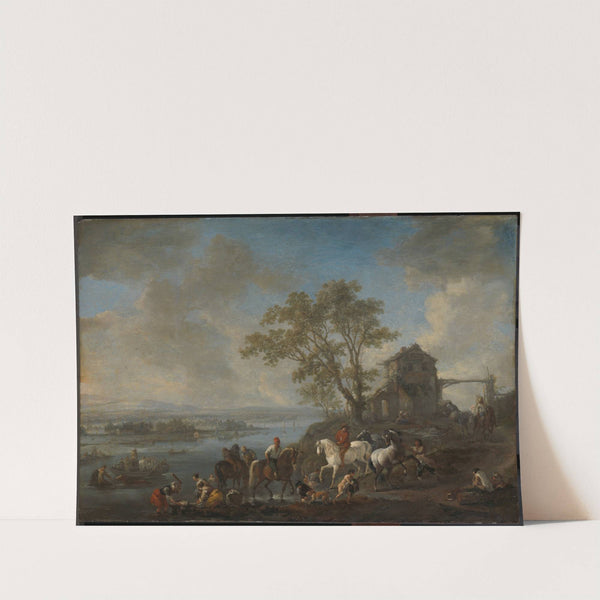 Horsepond on a River by Philips Wouwerman