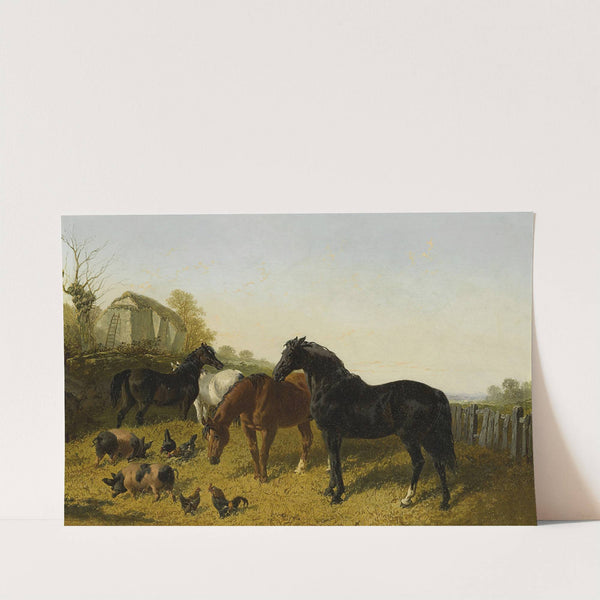 Horses And Chickens by John Frederick Herring Jr.