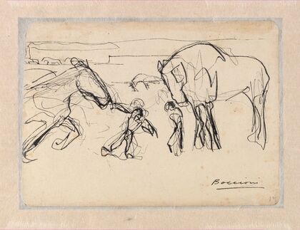 Horses and Figures in a Landscape