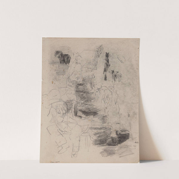 Horses and Seated Man by James Ensor