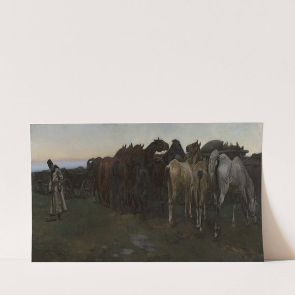 Horses at rest (1879) by Jozef Chelmonski