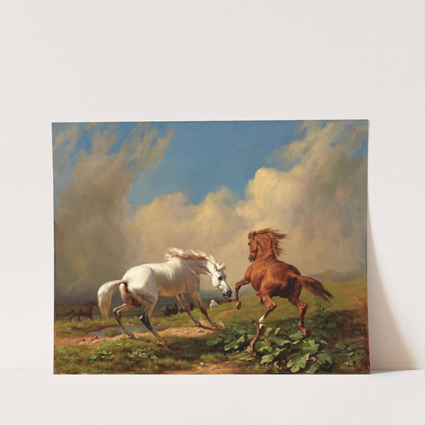 Horses Balking At Approaching Storm by Johann Rudolf Koller