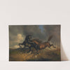 Horses During A Thunderstorm by Johann Rudolf Koller