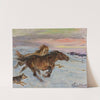 Horses fleeing from a wolf (1937) by Wojciech Kossak