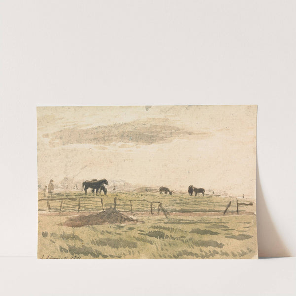 Horses in a Paddock (1811) by John Linnell