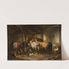 Horses In A Stable by Wouterus Verschuur