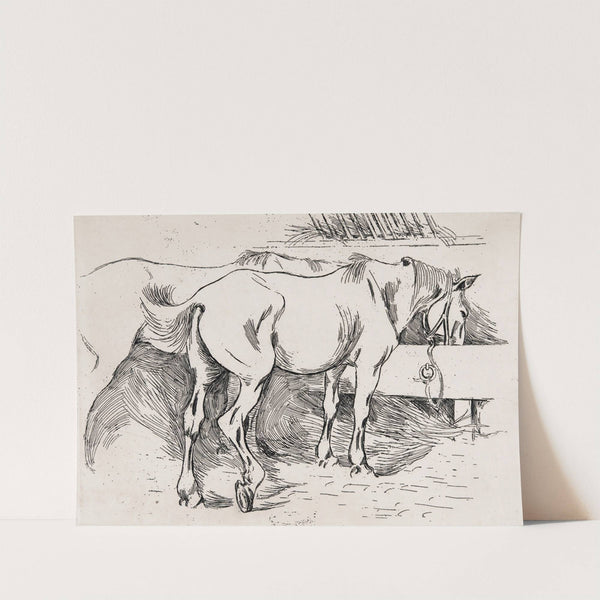 Horses In A Stable by Robert Polhill Bevan