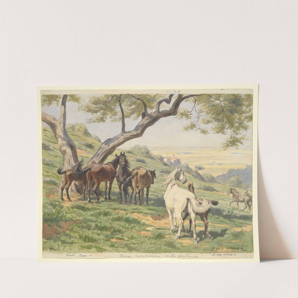Horses in Field, Tivoli by Evart Louis Van Muyden