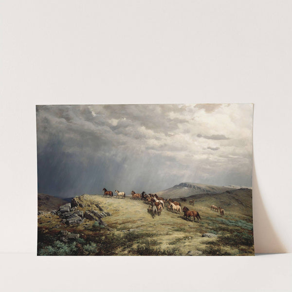 Horses in the Mountains by Peter Nicolai Arbo