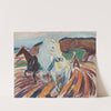 Horses Ploughing (1929) by Edvard Munch