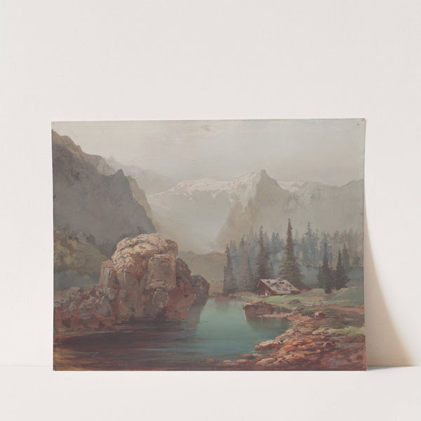 Horská krajina s jezerem (1843-1855) by Josef Navrátil
