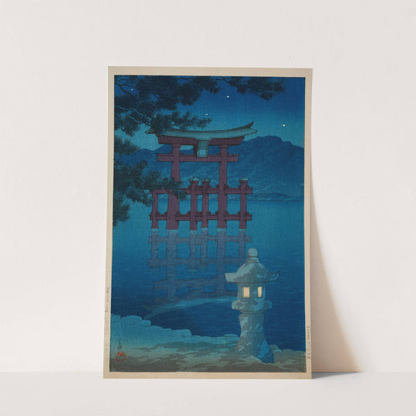 Hoshizukiyo Miyajima (Starlit Night at Miyajima) (1928) by Kawase Hasui