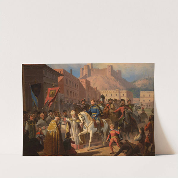 Hosius, bishop of Vilnius, and Sigismund Augustus by January Suchodolski