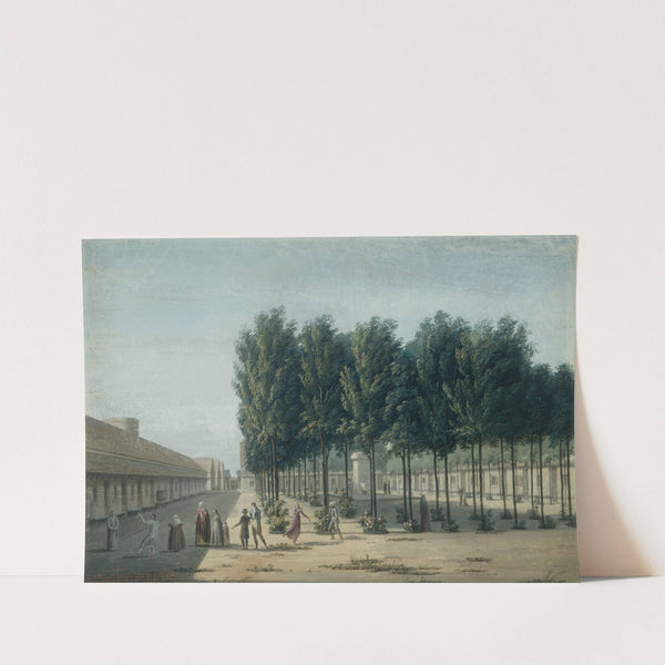 Hospice de Bicêtre, la cour des paisibles by Edouard Bertin