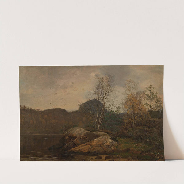 Høst. skogsfjord, Mandal (1863) by Amaldus Nielsen