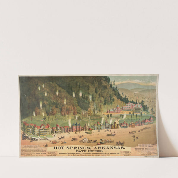 Hot Springs, Arkansas. Bath houses (1888) by Woodward & Tiernan Printing Co.