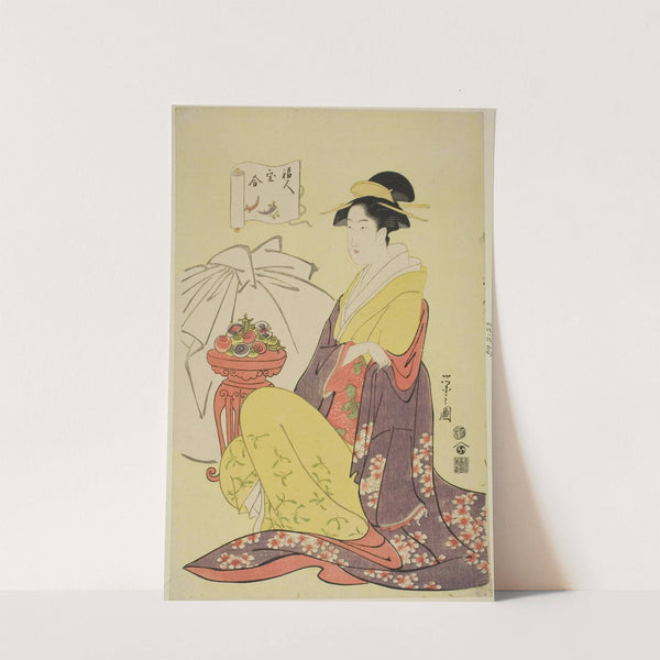 Hotei, from the series ‘Comparison of the Treasures of the Gods of Good Fortune (Fukujin takara awase)’ (c. 1795) by Chōbunsai Eishi
