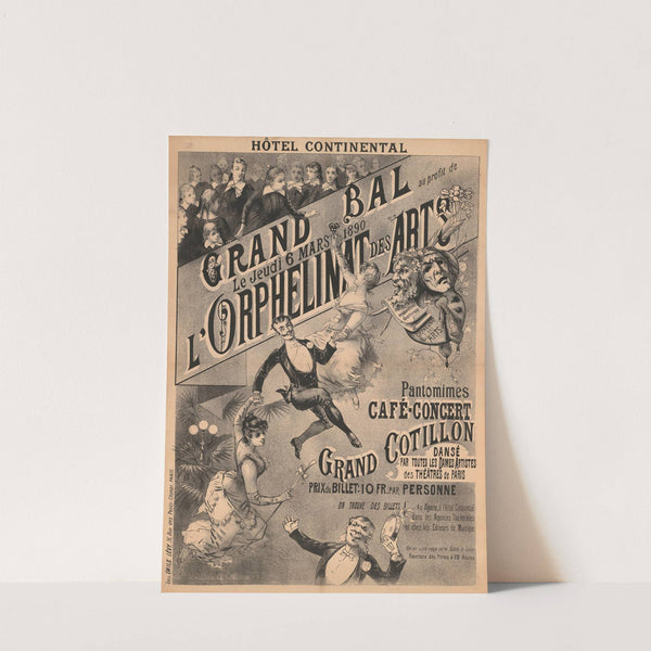 Hôtel Continental. Grand Bal au profit de l’Orphelinat des Arts, le jeudi 6 mars 1890 (1890) by Imp. Emile Lévy