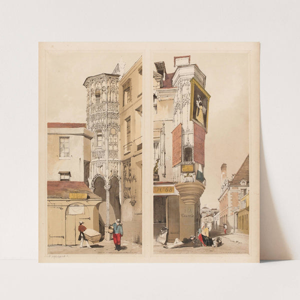 Hôtel de la Trémouille, rue des Bourdonnais et Vieille-rue-du-Temple, Paris by Thomas Shotter Boys