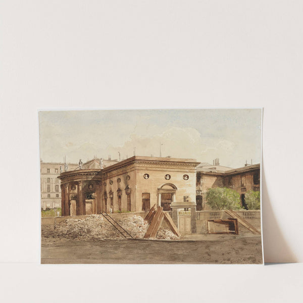 Hôtel de Salm après l’incendie de la Commune en 1871, 64 rue de Lille, 7ème arrondissement (1866-1876) by Paul Jean Pierre Gélibert