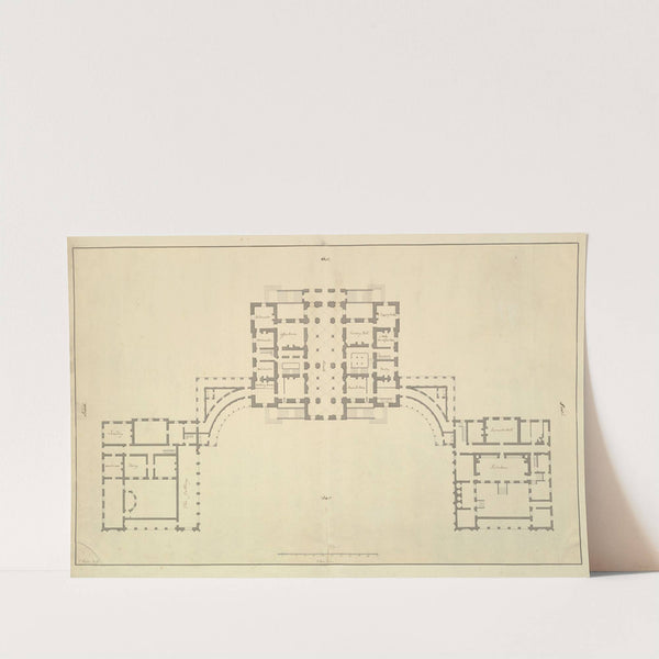 Houghton Hall, Norfolk, Ground Floor (Basement) Plan by Isaac Ware